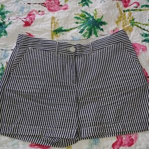 Crown and Ivy black and white striped shorts